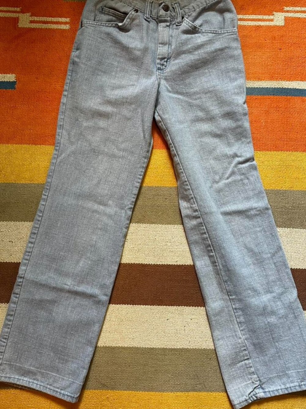 Vintage 70s bell bottoms with embroidered pockets - Picture 2 of 4